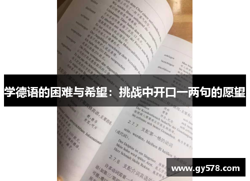 学德语的困难与希望：挑战中开口一两句的愿望